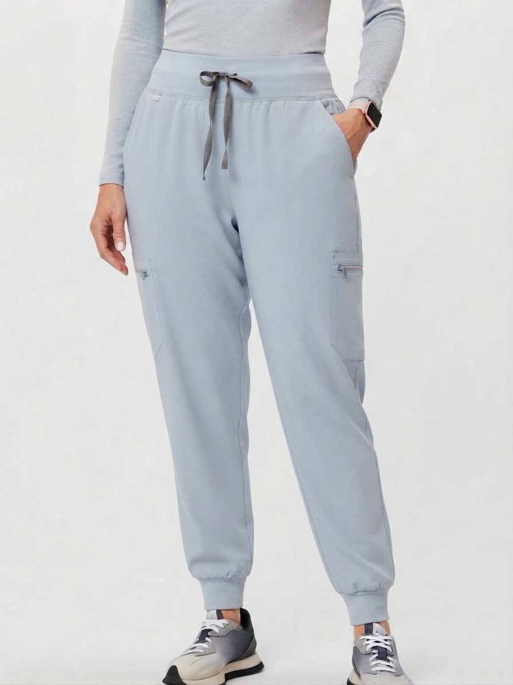 FIGS High Waisted Zamora Jogger Scrub Pants Dusty Blue W22SW2012 Women Size XXL